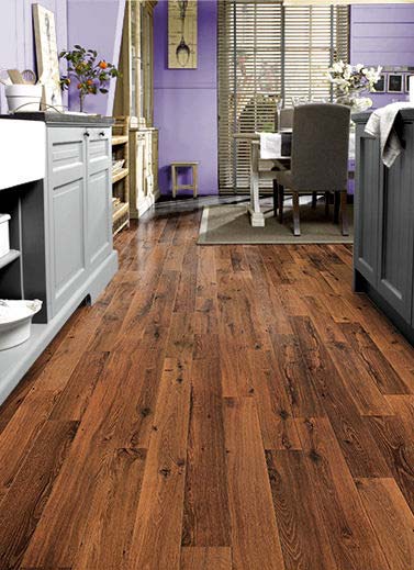 Oak flooring is elegant and timeless.