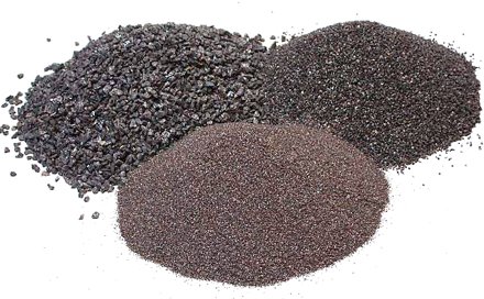 Brown aluminum oxide, in its natural state.