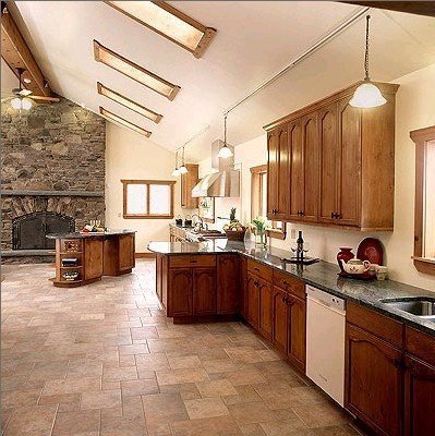 Some durable alternatives for kitchen flooring are porcelain tiles, ceramic tiles, state tile flooring material and natural stone tiles.