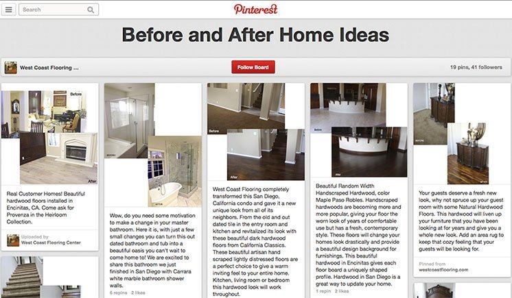 Join West Coast Flooring Center on Pinterest!