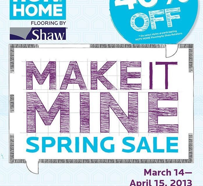 Save big on selected flooring this spring for you and your family!