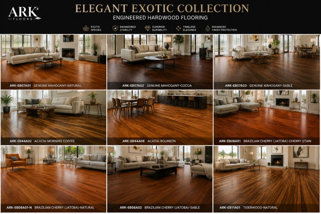 Elegant exotic hardwood flooring collection