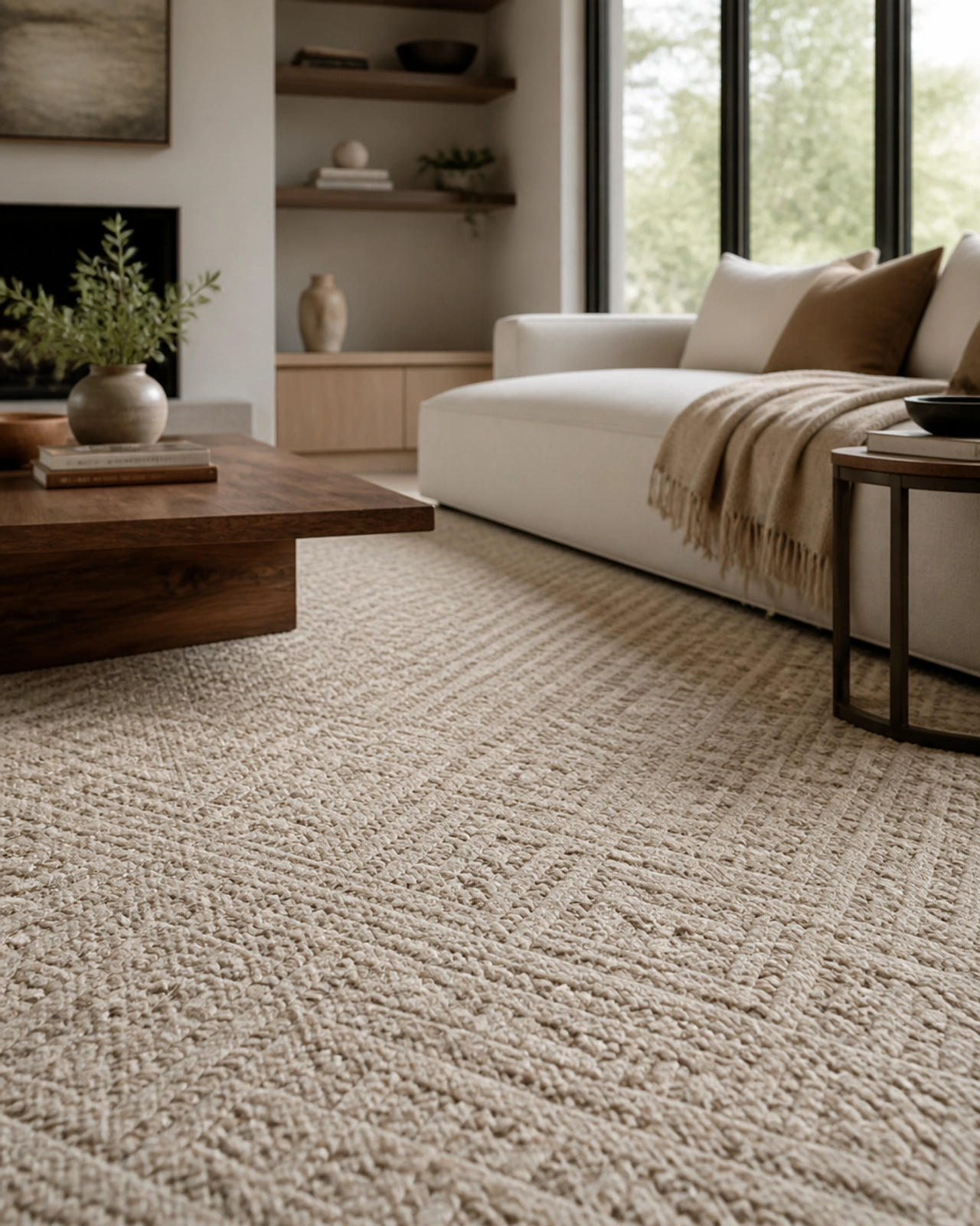 Modern Living Room with Heirloom Wool Carpet
